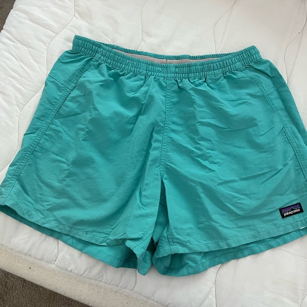 Turquoise Patagonia 5” Baggies